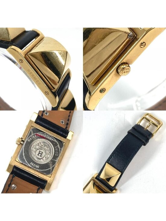 Hermes Watch Medle Leather Black X